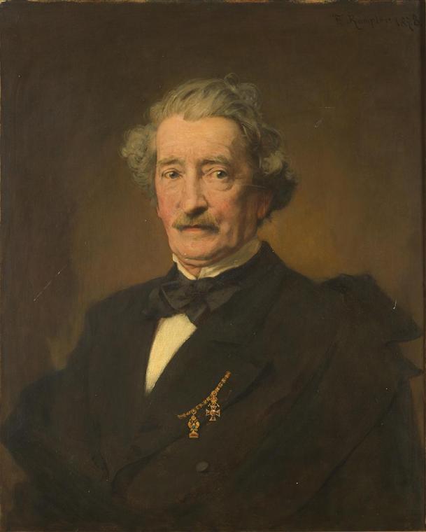 Franz Rumpler, Der Jurist und Schriftsteller Franz Theobald Freiherr von Rizy, 1878, Öl auf Hol…