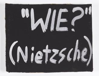 Elisabeth von Samsonow, "WIE?" (Nietzsche), 2011, Acryl auf Karton, 30 × 38 cm, Belvedere, Wien…