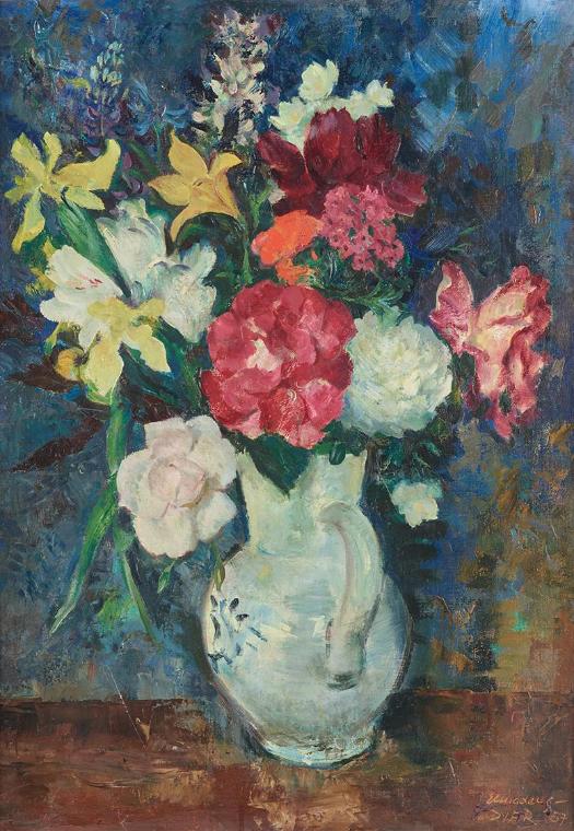 Erhard Amadeus-Dier, Blumenstück, 1957, Öl auf Leinwand, 71 x 51 cm, Belvedere, Wien, Inv.-Nr. …