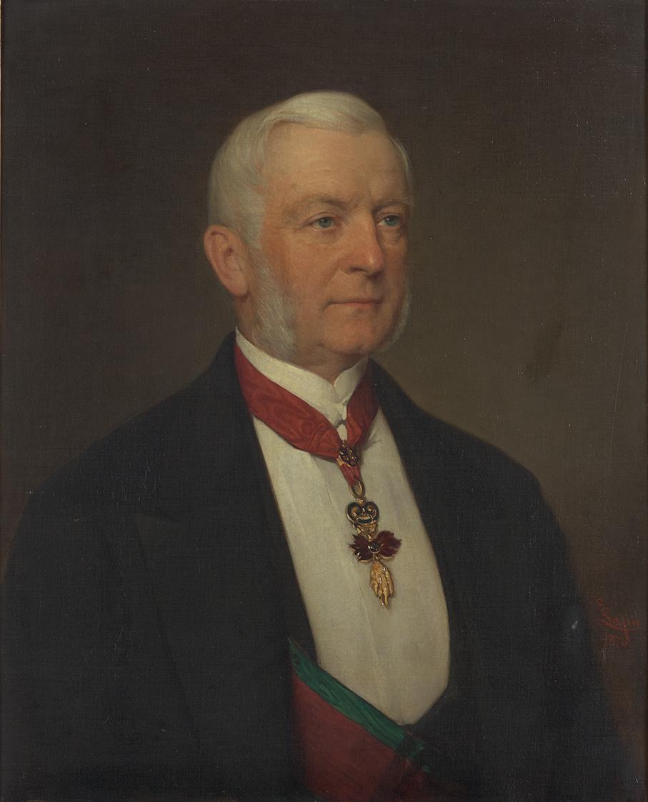 Ernst Lafite, Der Politiker Karl Wilhelm Philipp Fürst Auersperg, 1876, Öl auf Leinwand, 71,5 x ...