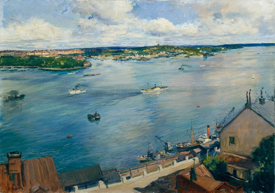 Josef Jungwirth, Stockholm, 1928, Öl auf Leinwand, 66 x 93 cm, Belvedere, Wien, Inv.-Nr. 3161