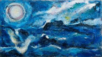Robert Keil, Blaue Landschaft, 1970, Öl auf Leinwand, 65 x 115 cm, Belvedere, Wien, Inv.-Nr. 59…