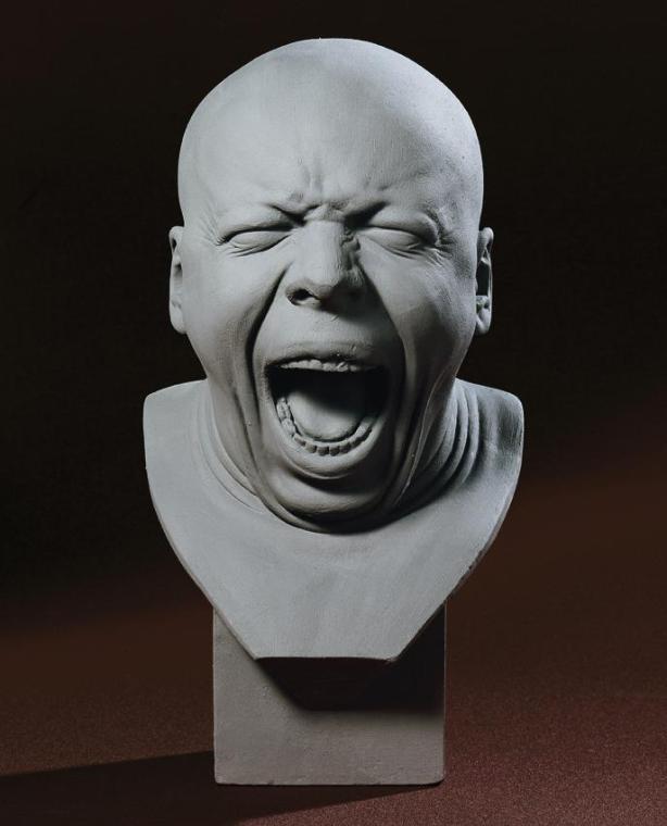 Franz Xaver Messerschmidt, Variante zu "Der Gähner", vor 1923, Gipsabguss, 42 x 22 x 24 cm, Bel ...