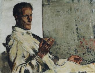 Heinrich Krause, Selbstbildnis, um 1930, Öl auf Leinwand, 72 x 91, cm, Belvedere, Wien, Inv.-Nr…