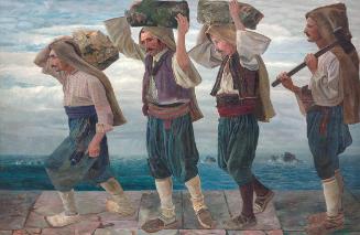Karl Mediz, Die Steinträger von Ragusa, 1898, Öl auf Leinwand, 171 x 261 cm, Schenkung Kurt Kal…