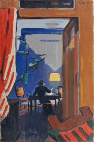 Franz Lerch, Interieur mit Lampe, 1942, Öl auf Leinwand, 82 x 54 cm, Artothek des Bundes, Dauer…