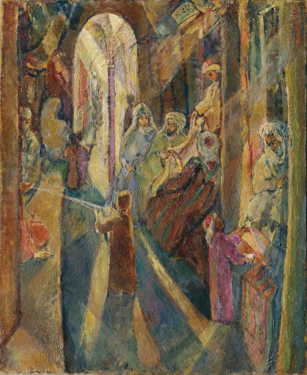 Eugen von Kahler, Bazar im Orient, um 1910, Öl auf Leinwand, 56 x 46 cm, Belvedere, Wien, Inv.-…