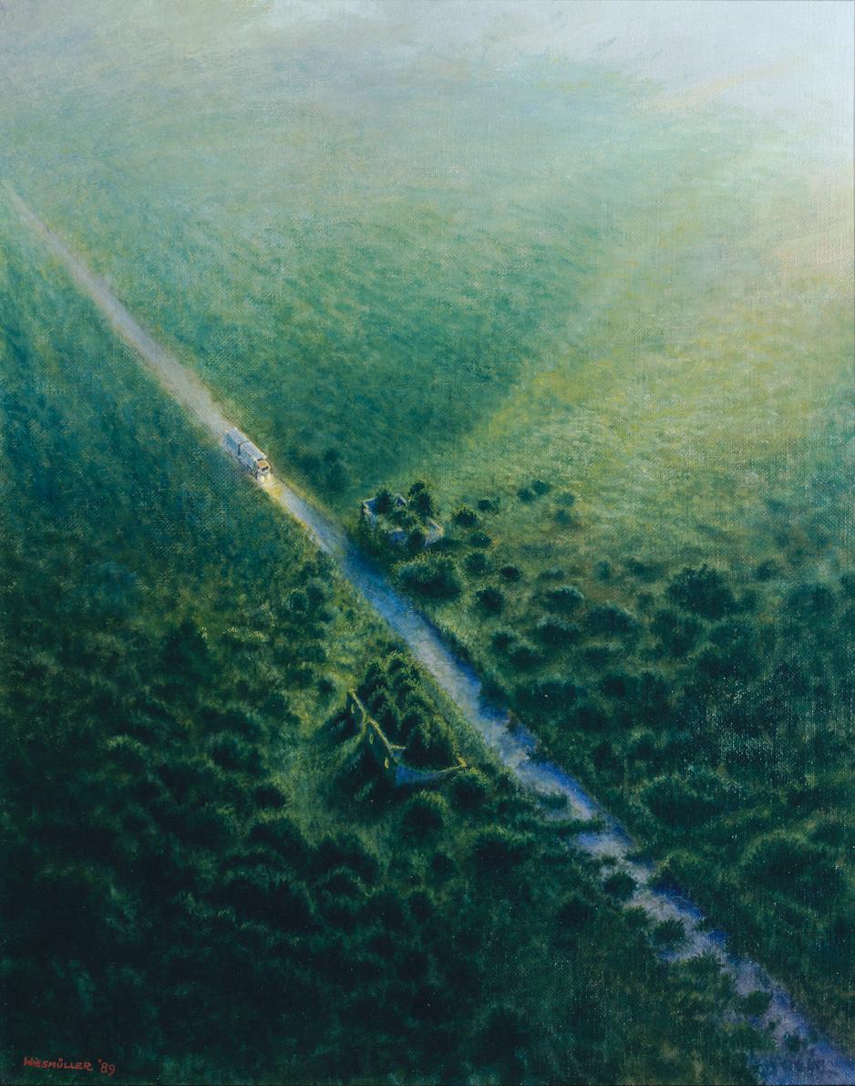 Christian Wiesmüller, Grenze, 1989, Tempera und Öl auf Leinwand, 50 x 40,5 cm, Belvedere, Wien,…