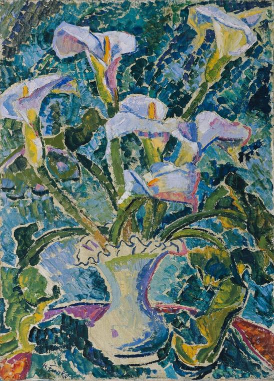 Helene Funke, Calla-Stillleben, 1923, Öl auf Leinwand, 87 x 63,5 cm, Belvedere, Wien, Inv.-Nr. …