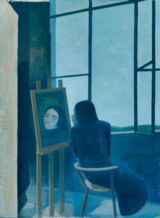 Franz Lerch, Frau im Spiegel, 1927, Öl auf Leinwand, 63,5 x 47,5 cm, Belvedere, Wien, Inv.-Nr. …