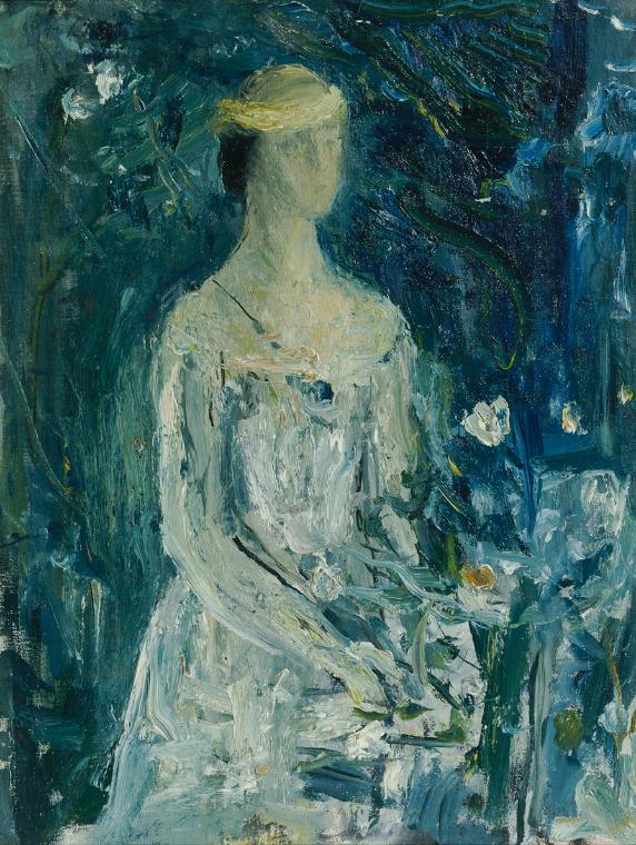 Wilhelm Thöny, Die Frau des Künstlers, um 1930, Öl auf Leinwand auf Hartfaserplatte, 44 x 34 cm…