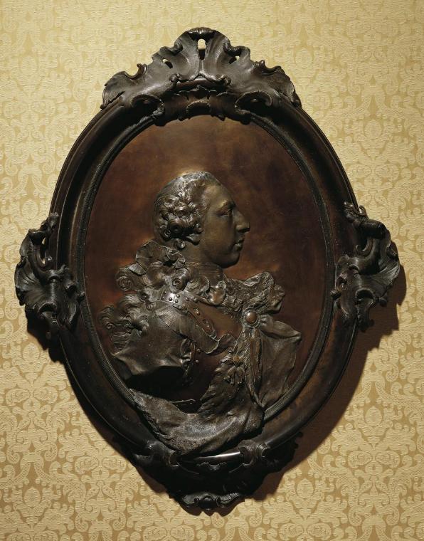 Franz Xaver Messerschmidt, Joseph II. als Erzherzog, um 1760/1763, Bronze, 125 x 98 x 8 cm (hoc…