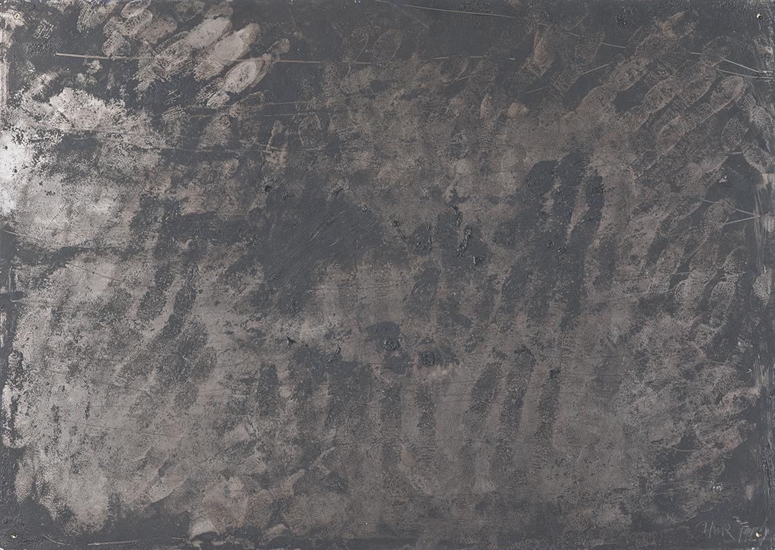 Heliane Wiesauer-Reiterer, Identität (meine Hände), 1989, Öl auf Aluminium, 32 × 45 × 0,2 cm, S…