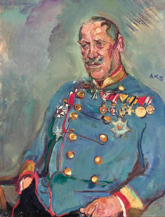 Anton Kolig, General Gottfried Seibt von Ringenhart, 1918, Öl auf Holz, 89 x 69 cm, Belvedere, …