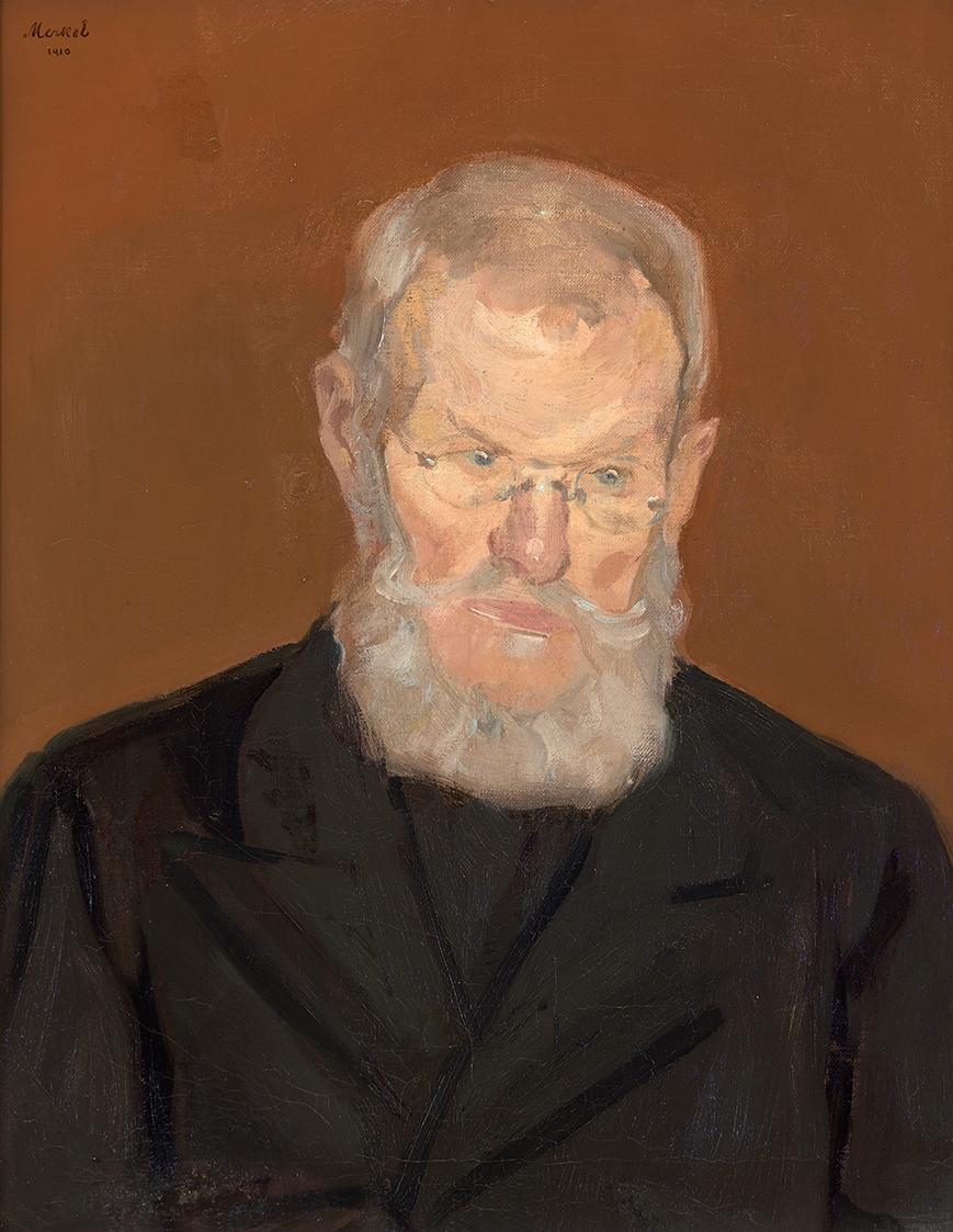 Georg Merkel, Alter Mann, 1910, Öl auf Leinwand, 56,5 x 45 cm, Belvedere, Wien, Inv.-Nr. 6235