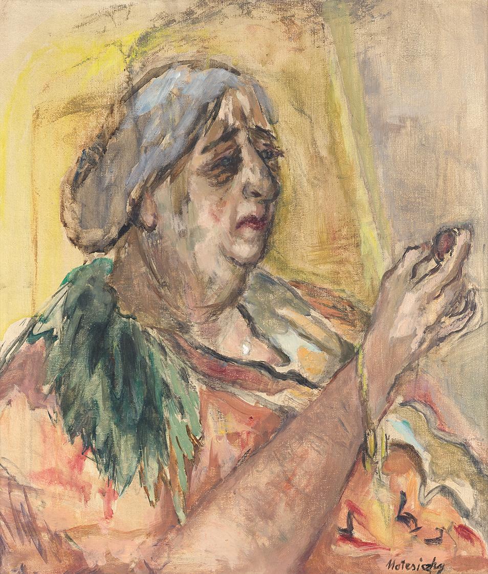 Marie-Louise von Motesiczky, Gräfin mit Zwetschke, 1944,Öl auf Leinwand, 60,5 × 52,7 cm, Schenk…