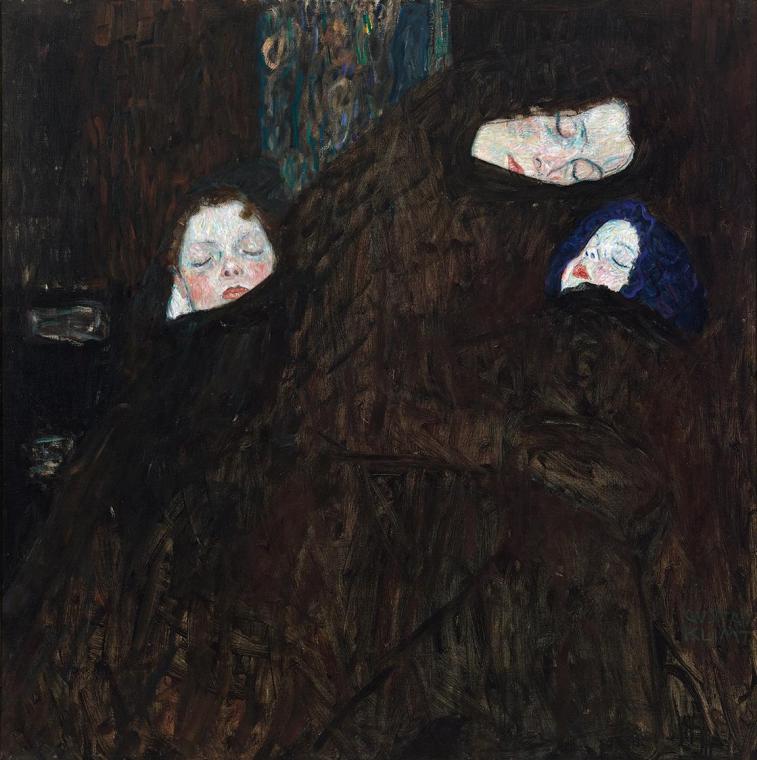 Gustav Klimt, Mutter mit zwei Kindern (Familie), 1909/1910, Öl auf Leinwand, 90 × 90 cm, Belved…