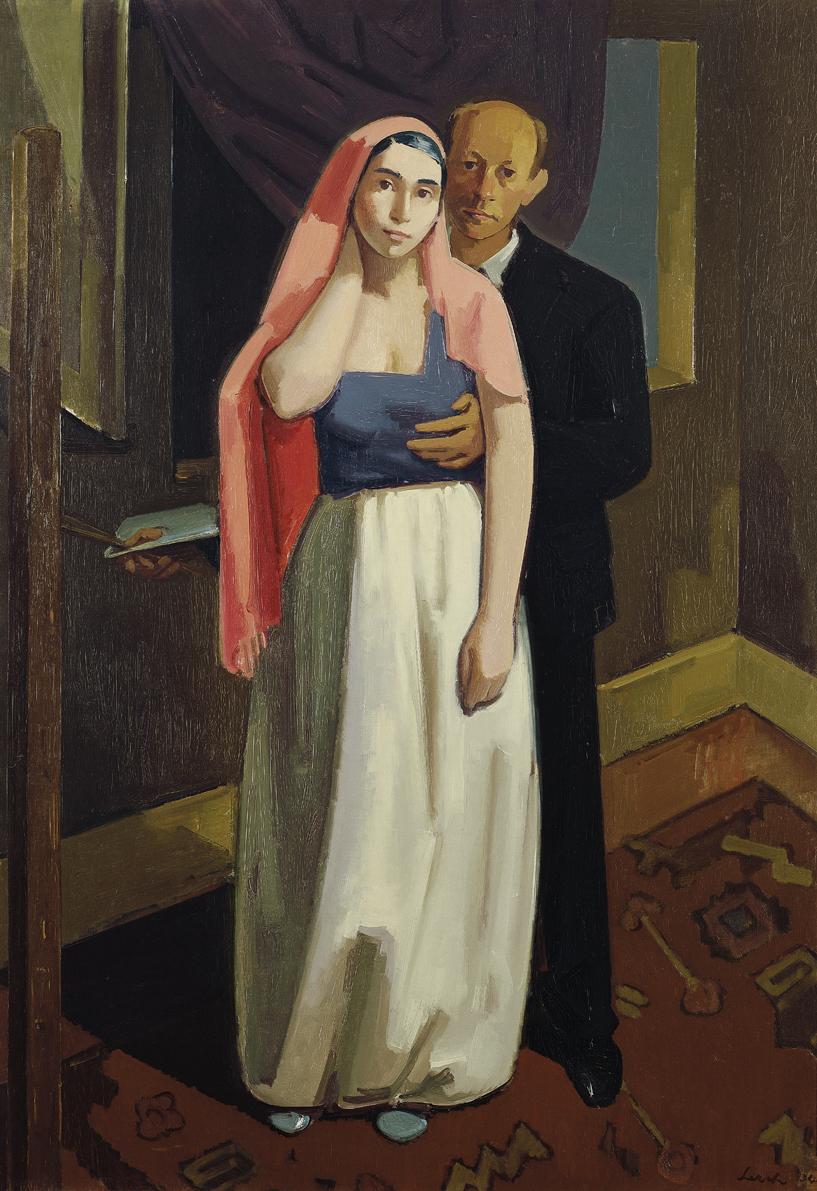 Franz Lerch, Selbstporträt mit Gattin, 1934, Öl auf Leinwand, 161,5 x 114,5 cm, Belvedere, Wien…