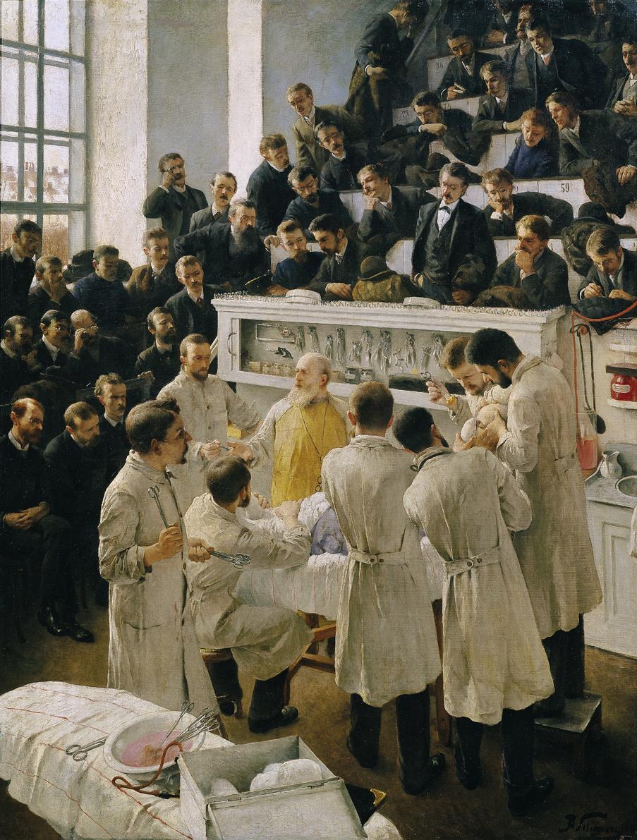 Adalbert Franz Seligmann, Der Billroth'sche Hörsaal im Wiener Allgemeinen Krankenhaus, 1888/188…