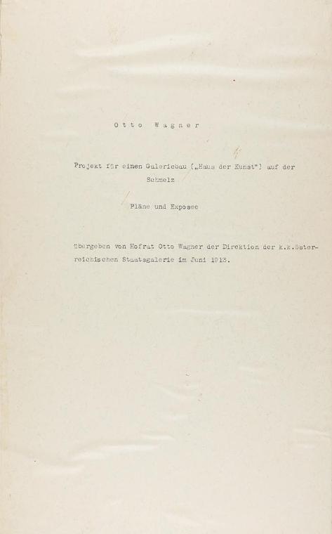 Otto Wagner, Projekt für ein "Haus der Kunst MCM-MM", 1913, Belvedere, Wien, Inv.-Nr. 5565
