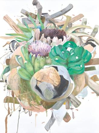 Alois Mosbacher, Humboldt, 2017, Öl auf Leinwand, 200 × 150 × 2 cm, Belvedere, Wien, Inv.-Nr. 1…