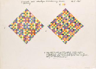 Richard Kriesche, Entwurfskizze – Versuche einer allseitigen Orientierung durch Reihung, 1965, …