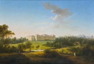 Marco Gozzi, Schloss Monza im Park, undatiert, Öl auf Leinwand, 78,5 × 115 cm, Belvedere, Wien,…