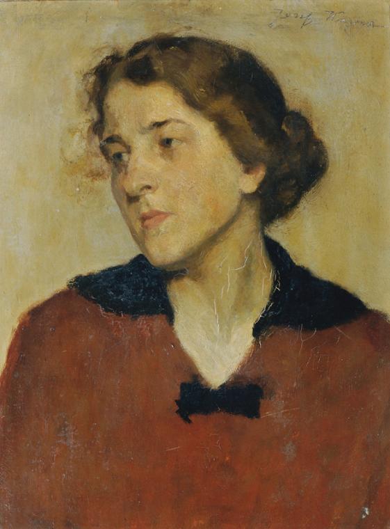 Josef Wawra, Frauenbildnis mit rotem Pullover, um 1925/1930, Öl auf Pappe, 53 x 39 cm, Belveder…