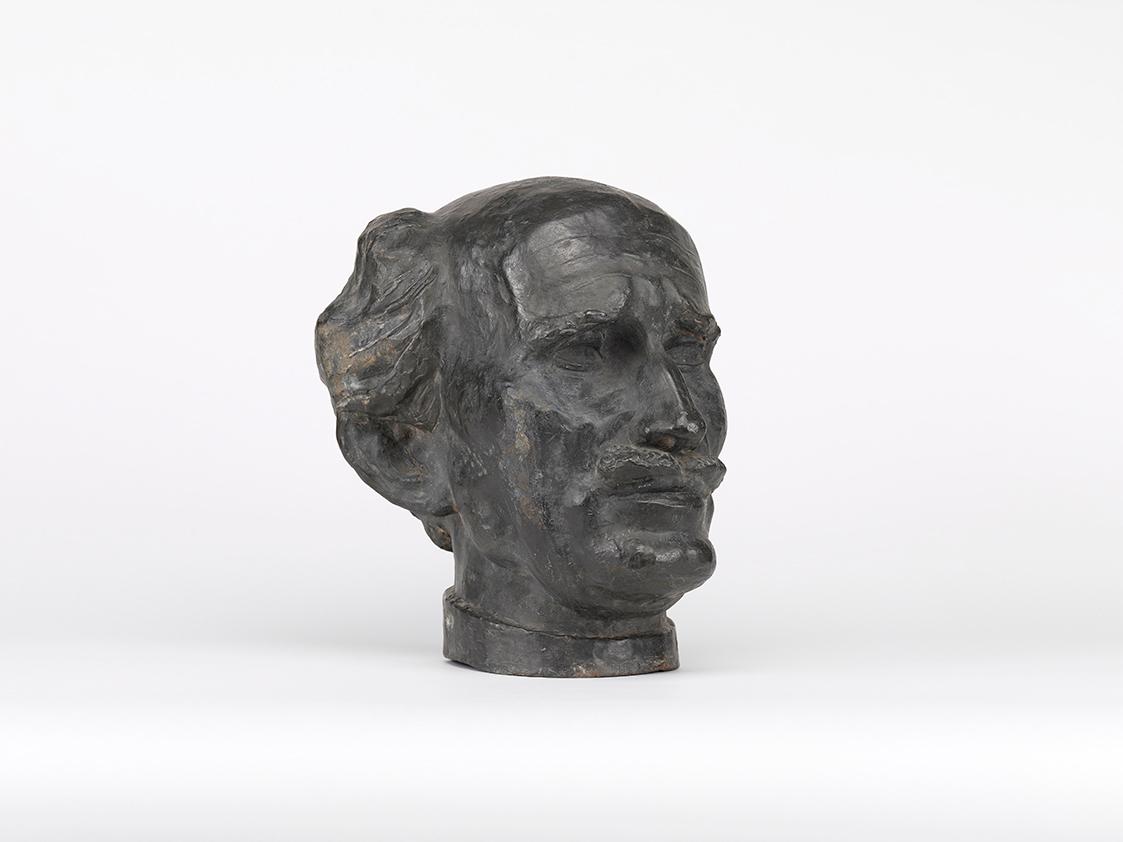 Fritz Wotruba, Portrait-Kopf Arturo Toscanini, 1936, Bleiguss, 36 × 32 × 33 cm, Belvedere, Wien…