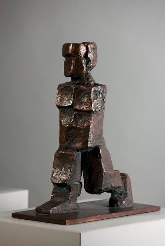 Fritz Wotruba, Kleiner Gehender, Entwurf für Großer Gehender, 1952, Bronze, 42 × 18 × 35 cm, Be…