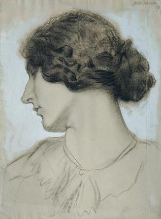 Josef Wawra, Kopf einer jungen Frau im Profil, 1918, Kreide auf Papier, 48 x 35 cm, Belvedere, …