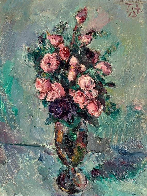 Anton Faistauer, Hochzeitsrosen I, 1913, Öl auf Leinwand, 62,5 x 48 cm, Belvedere, Wien, Inv.-N…