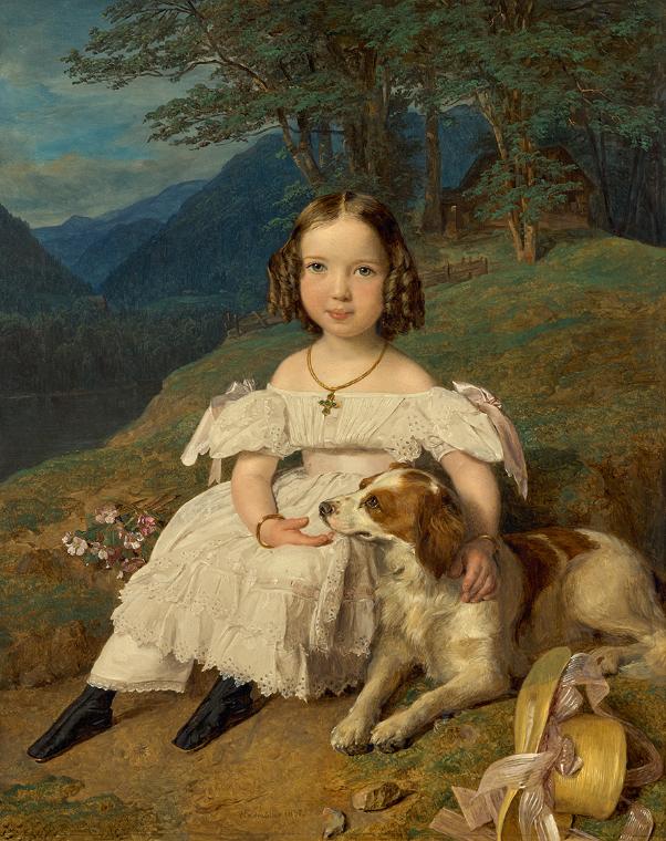 Ferdinand Georg Waldmüller, Julia Comtesse Apraxin, 1835, Öl auf Holz, 38 x 32 cm, Belvedere, W…