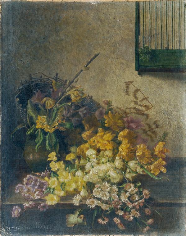 Alice Walter, Frühlingsblumen, undatiert, Öl auf Leinwand, 57 x 45 cm, Belvedere, Wien, Inv.-Nr…
