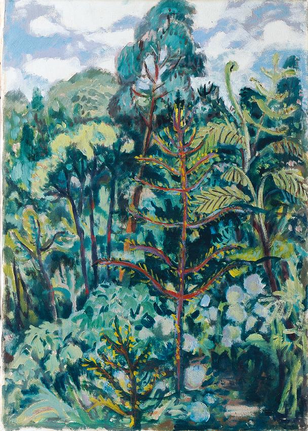 Axl Leskoschek, Tropische Landschaft, Öl auf Leinwand, 65 x 46,5 cm, Belvedere, Wien, Inv.-Nr. …