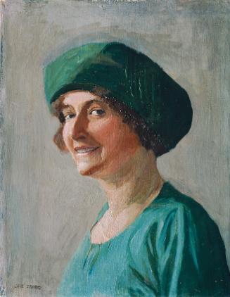 Lore Scheid, Selbstporträt, undatiert, Öl auf Leinwand, ungerahmt: 50,8 × 39,2 cm, Belvedere, W…