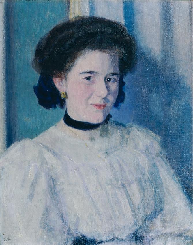 Ernst Stöhr, Mädchenbildnis, undatiert, Öl auf Leinwand, 53,5 × 42 cm, Belvedere, Wien, Inv.-Nr…