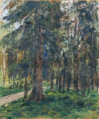Arnold Gedult-Jungenfeld, Waldinneres, Anfang 20. Jahrhundert, Öl auf Leinwand auf Pressspanpla…