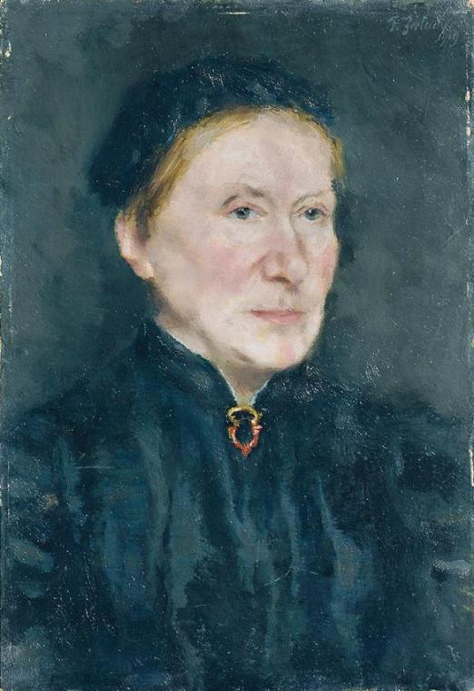 Ferdinand Matthias Zerlacher, Emma von Gerl, 1909, Öl auf Holz, 34,5 x 23,5 cm, Belvedere, Wien ...