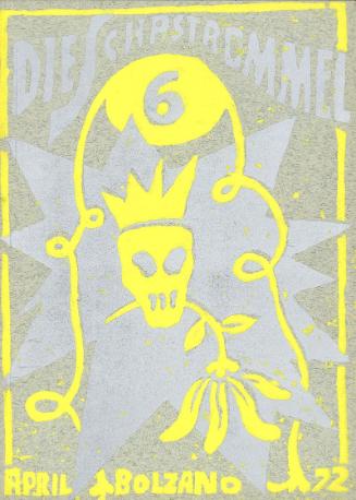 Günter Brus, Die Schastrommel 6, 1972, Druck auf Papier, 29,4 × 21 × 0,4 cm, Schenkung Günter B…
