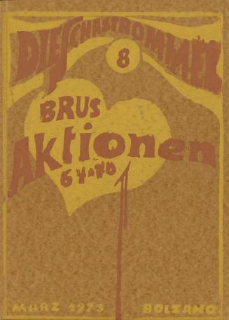 Günter Brus, Die Schastrommel 8, 1973, Druck auf Papier, 29,4 × 21 × 1,5 cm, Schenkung Günter B…