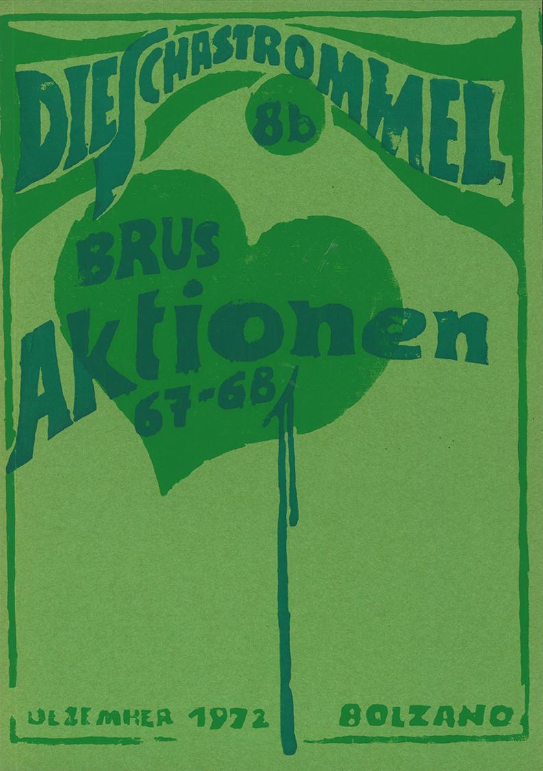 Günter Brus, Die Schastrommel 8b, 1972, Druck auf Papier, 29,6 × 21 × 0,5 cm, Schenkung Günter …