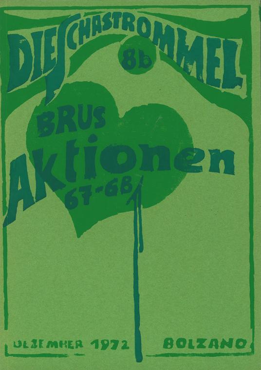 Günter Brus, Die Schastrommel 8b, 1972, Druck auf Papier, 29,6 × 21 × 0,5 cm, Schenkung Günter …