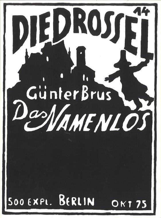 Günter Brus, Die Drossel 14, 1975, Druck auf Papier, 32 Seiten, 23 × 17 × 0,3 cm, Schenkung Gün…