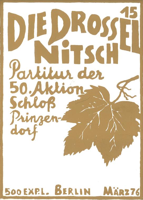 Günter Brus, Die Drossel 15, 1976, Druck auf Papier, 120 Seiten, 23 × 16,5 × 0,9 cm, Schenkung …