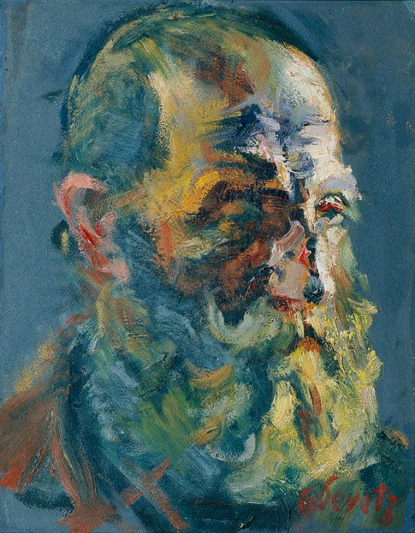Georg Pevetz, Kopf eines alten Mannes, undatiert, Öl auf Karton, 43 x 34 cm, Artothek des Bunde…