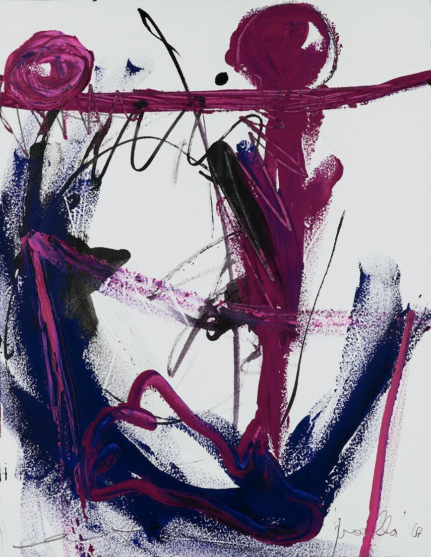 Ernst Len, Ohne Titel, um 1985, Mischtechnik auf Papier, Blattmaße: 24,5 × 19 cm, 2012 Schenkun…