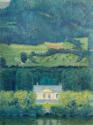 Koloman Moser, Landhaus am Wasser, um 1908, Öl auf Leinwand, 100,5 × 75,5 cm, Belvedere, Wien, …