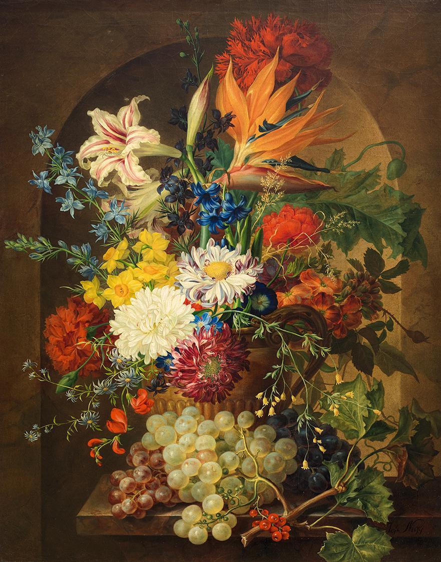 Josef Nigg, Blumenstrauß, vor 1838, Öl auf Leinwand, 61,5 x 49 cm, Belvedere, Wien, Inv.-Nr. 36…
