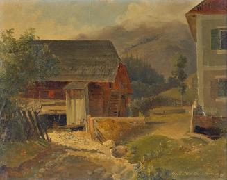 Eduard Ritter, Landschaft bei Seewiesen, 1838, Öl auf Papier, 20,5 × 26,2 cm, Belvedere, Wien, …